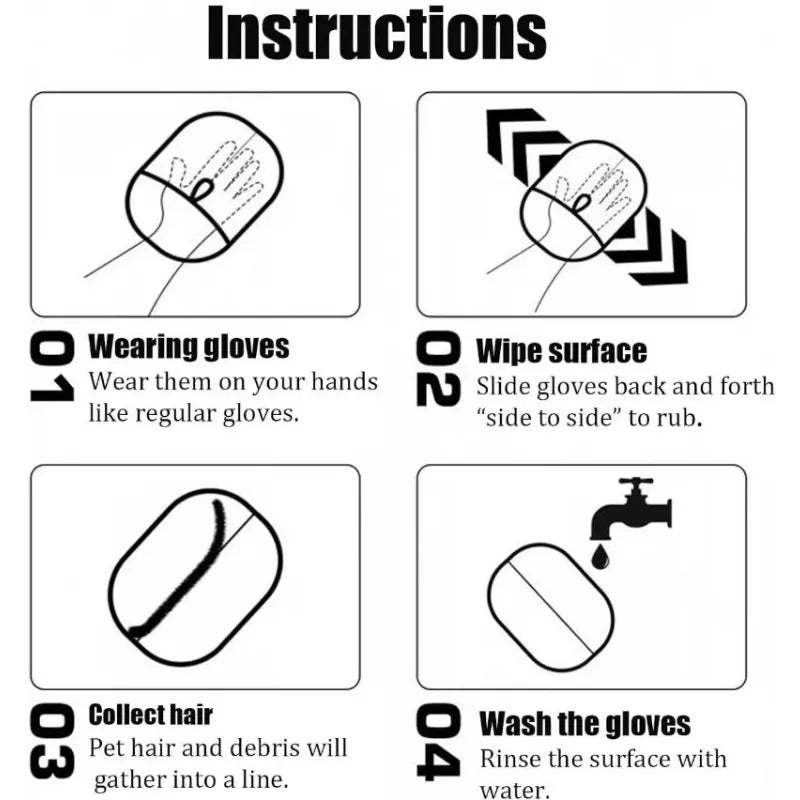Pet Hair Remover Portable Gloves